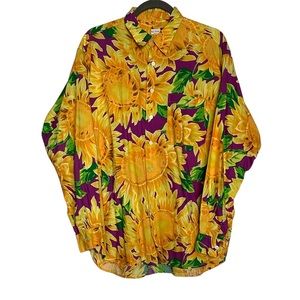 PAUL SMITH Ireland vintage sunflower long sleeve button down shirt